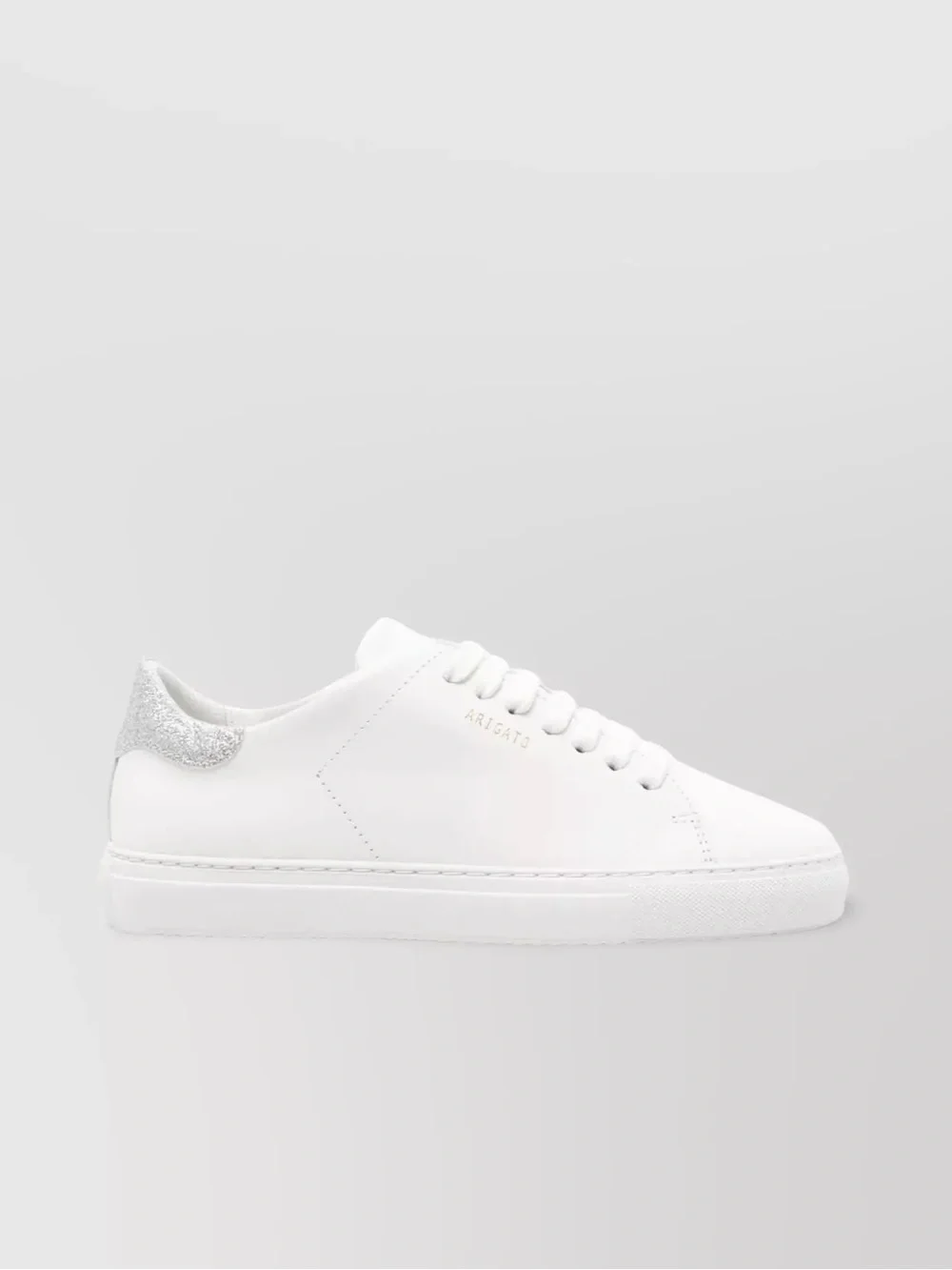 Axel Arigato Clean 90 White Leather Low-Top Sneakers Silver Glitter Women’s 10